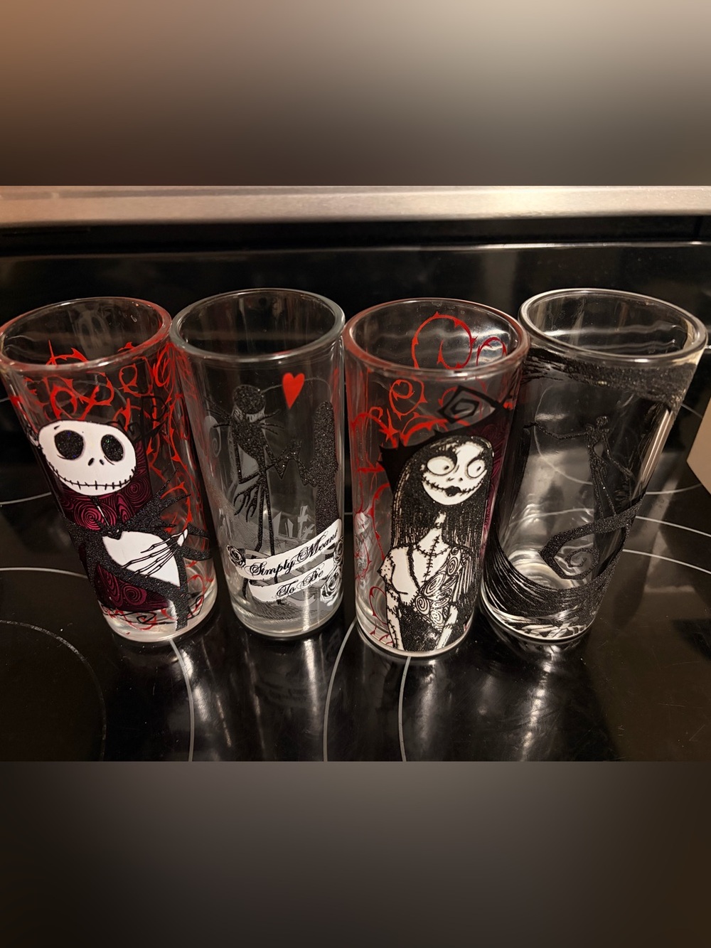 Nightmare Before Christmas 10 oz Character Glasses - Jack & Sally
